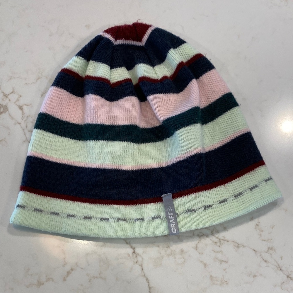Craft Striped Knit Beanie | L/XL | Athletic | Winter Hat